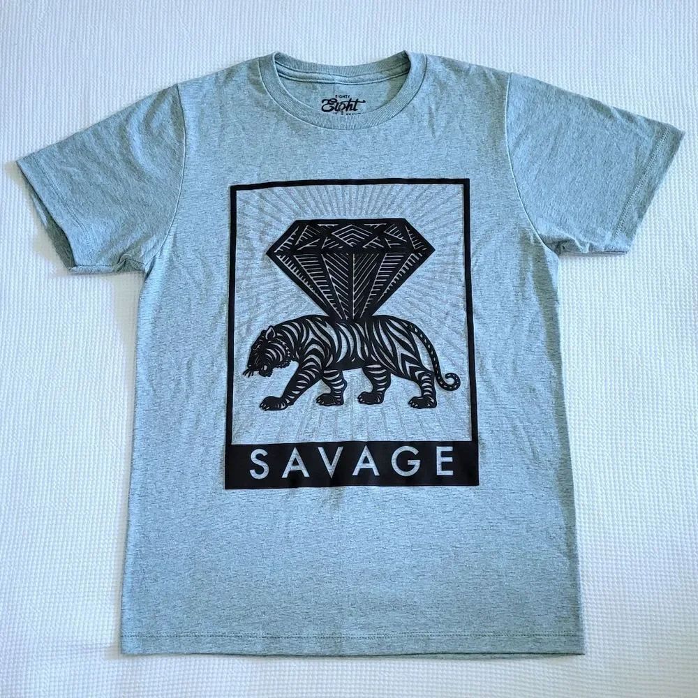 Eighty Eight Brand "Savage" Textured Graphic Tee👕 - NWOT